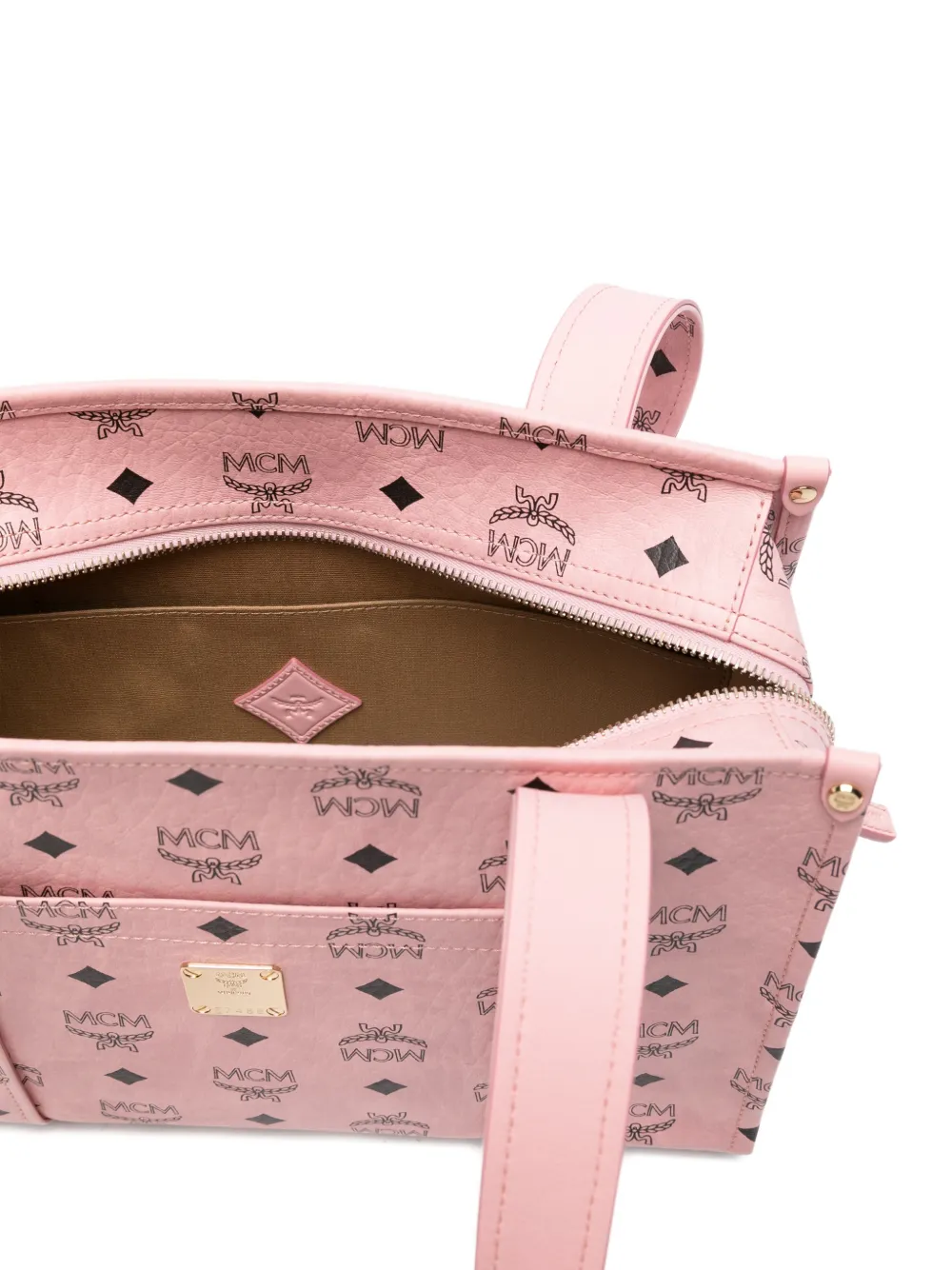 MCM Kleine Aren Visetos shopper Roze