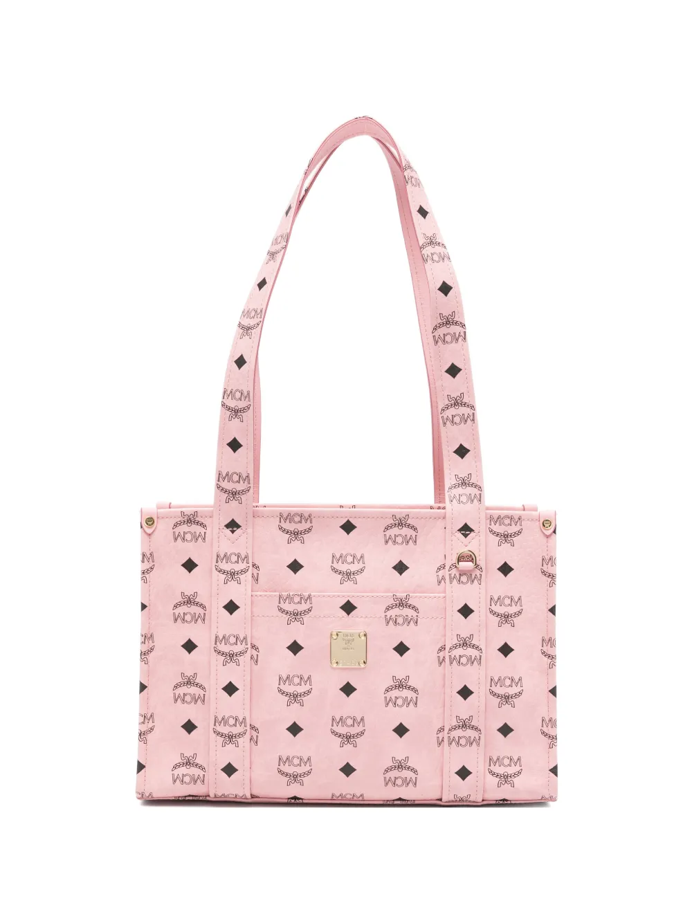 MCM logo-print tote bag - Rosa