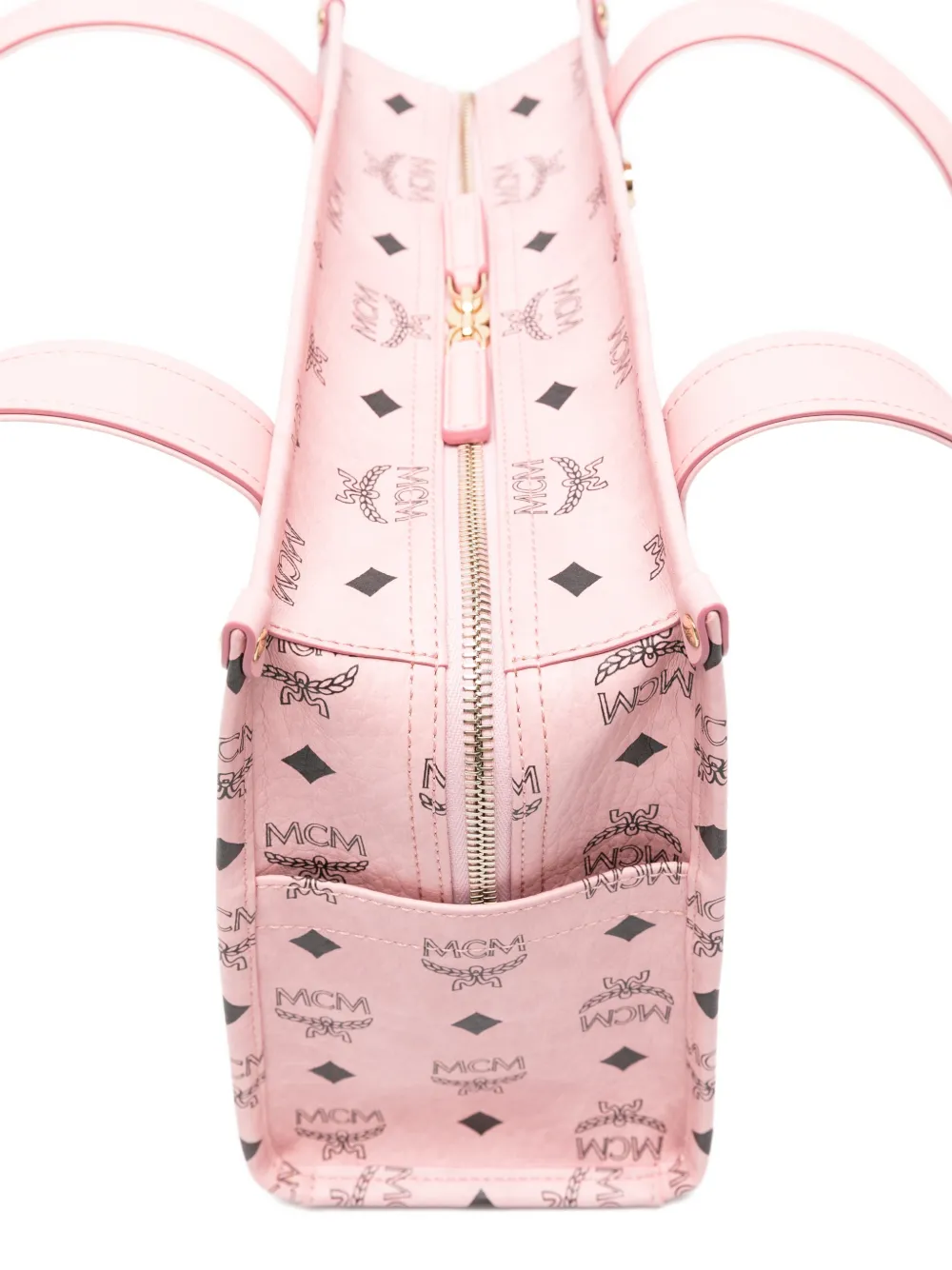 MCM Kleine Aren Visetos shopper Roze