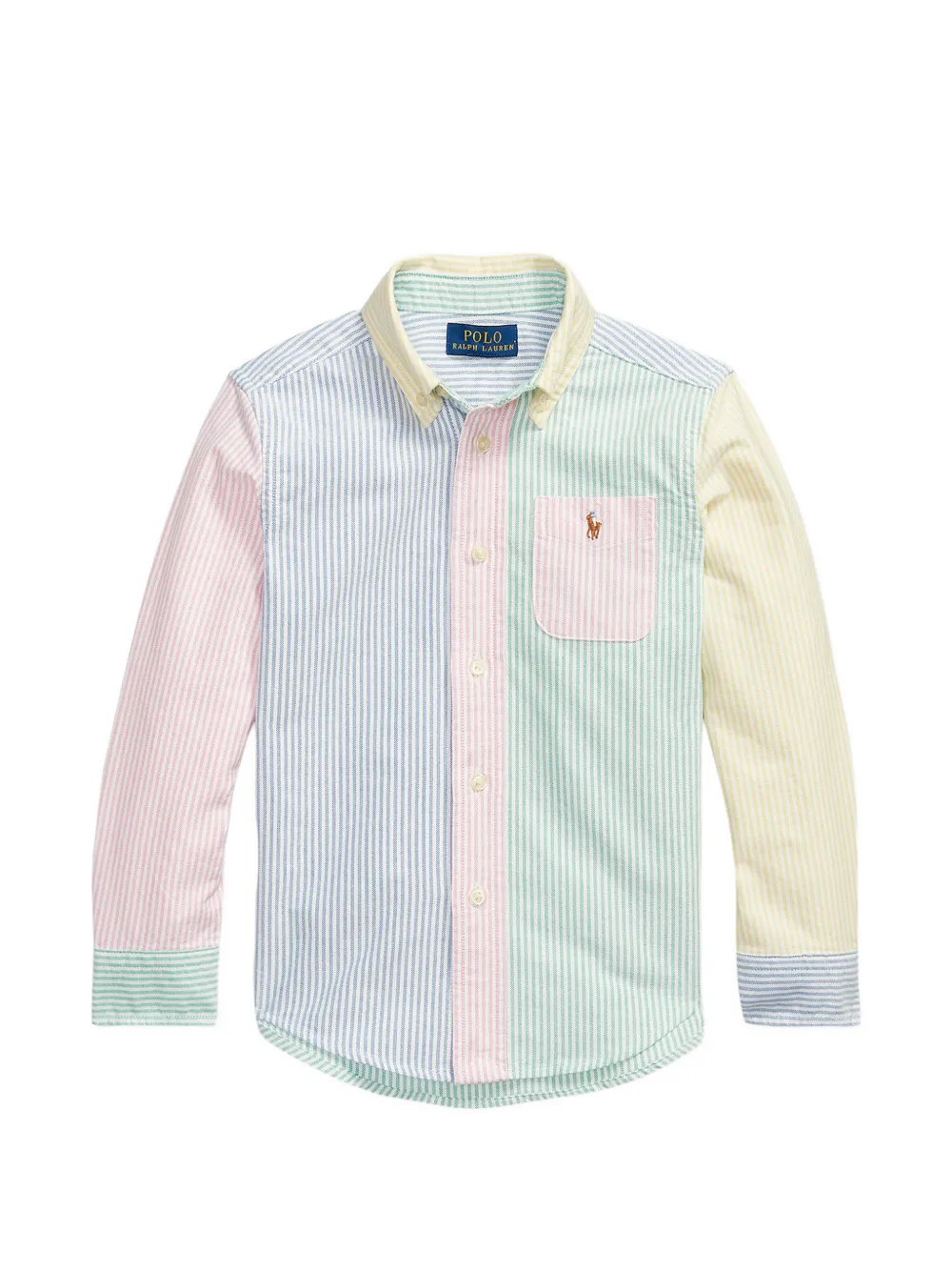 POLO RALPH LAUREN KIDS striped chest-pocket shirt - Blu