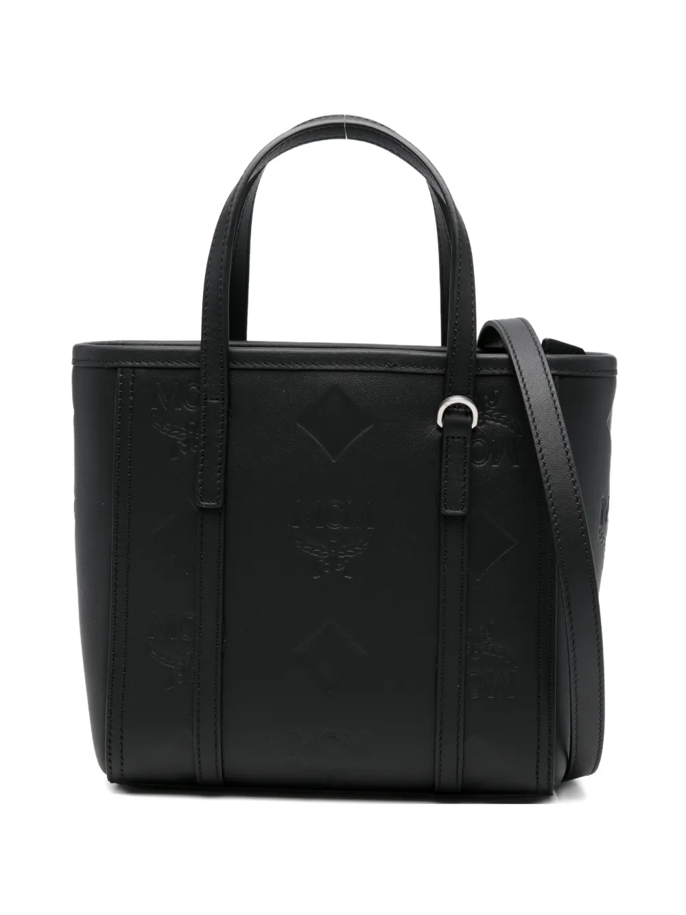 MCM logo-embossed tote bag - Nero