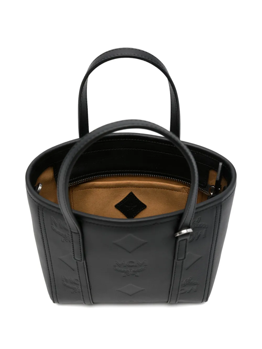 MCM Shopper met logo-reliëf Zwart
