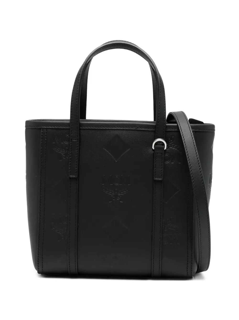 MCM logo-embossed tote bag - Nero