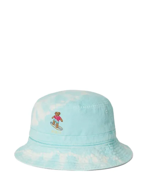 POLO RALPH LAUREN KIDS Bear-embroidered tie-dye bucket hat