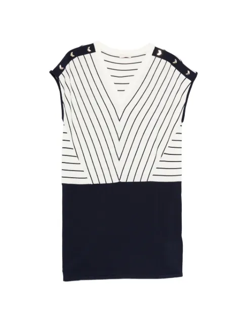 LIU JO striped shoulder mini dress