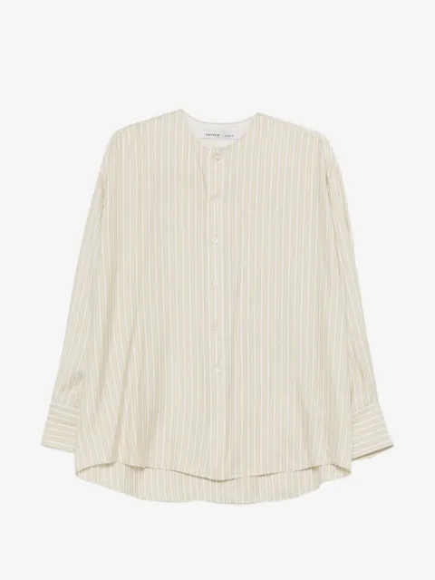 Carven camisa sin cuello con motivo de rayas