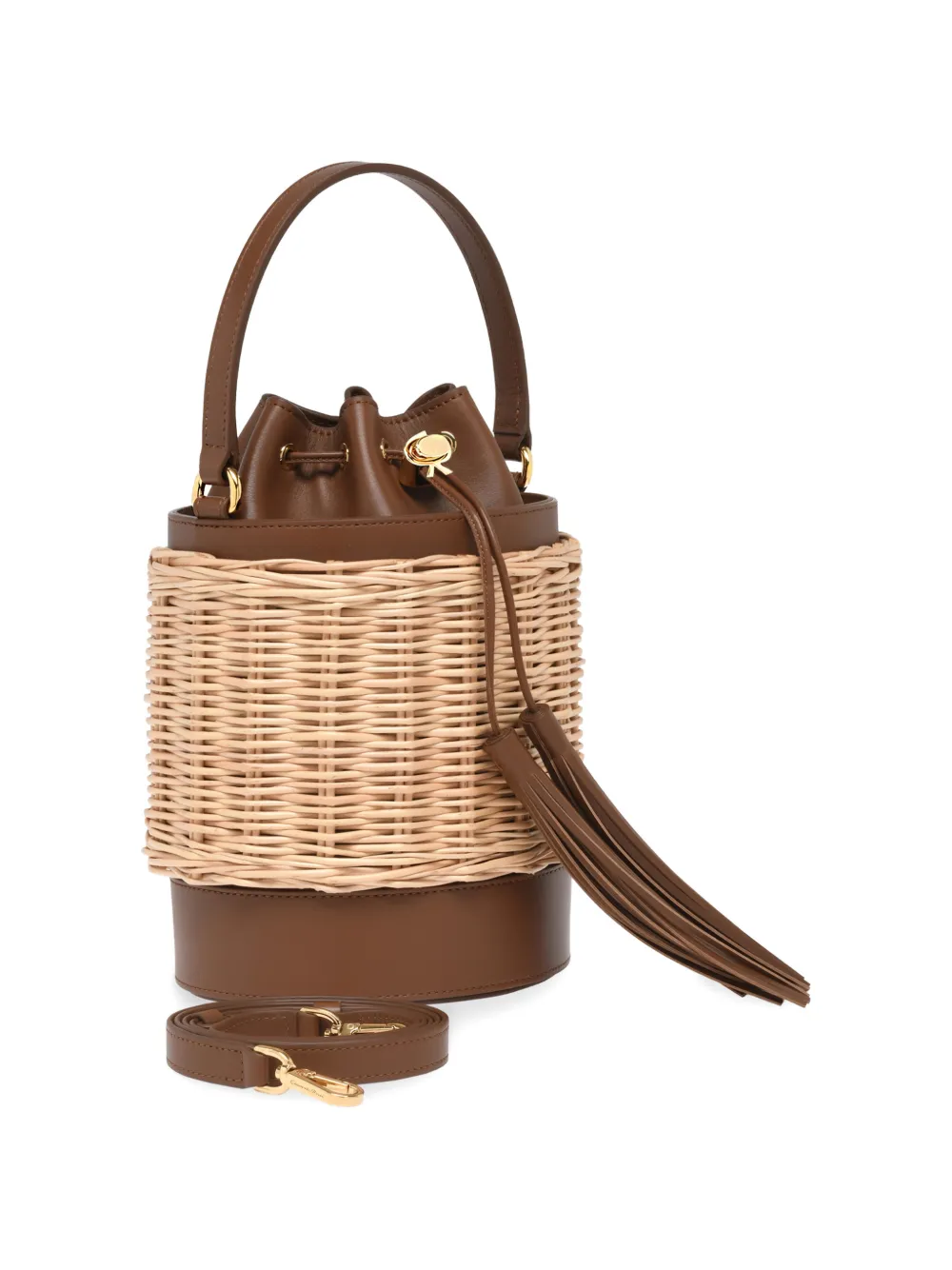 Gianvito Rossi Siënna bucket-tas met kwastje Bruin