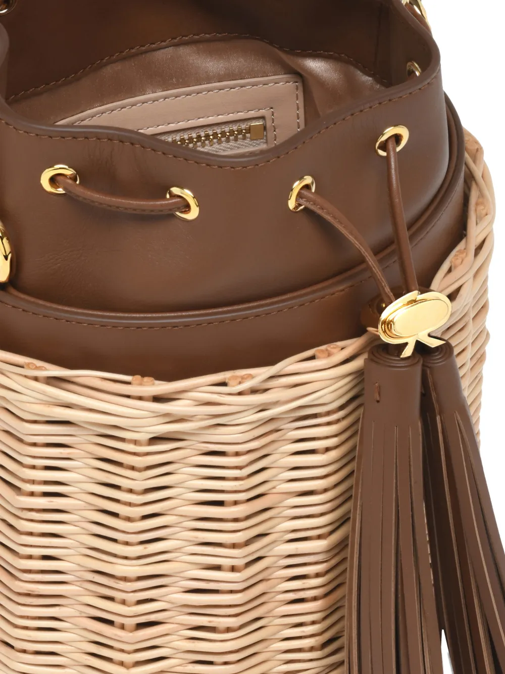 Gianvito Rossi Siënna bucket-tas met kwastje Bruin