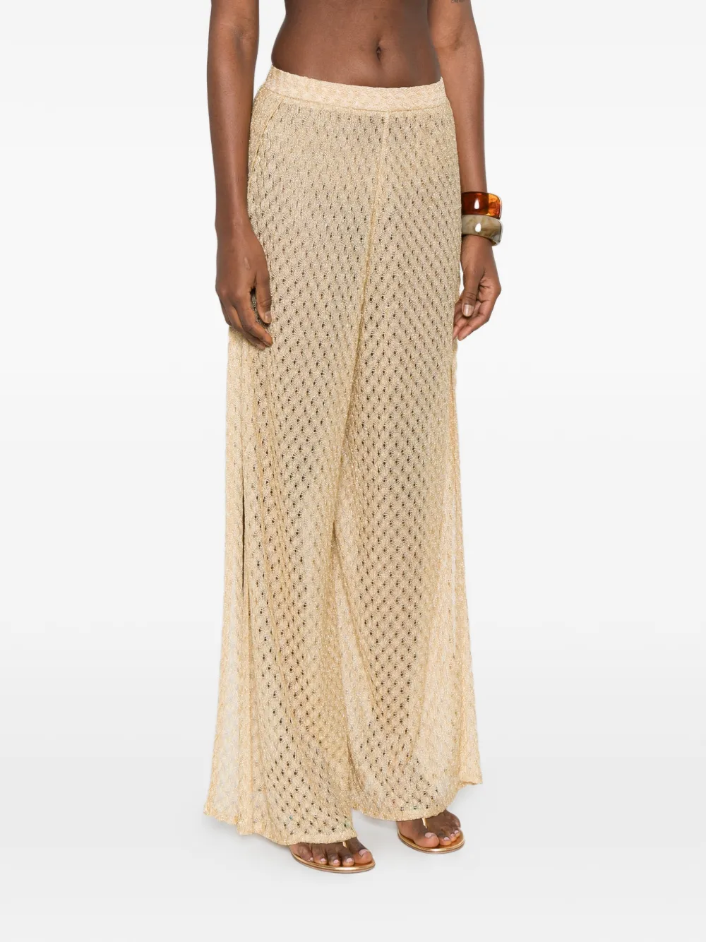 Missoni Broek met elastische tailleband Beige