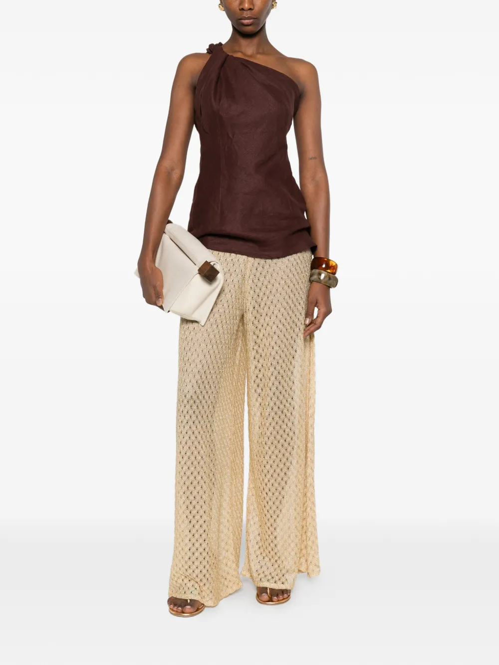 Missoni Broek met elastische tailleband Beige