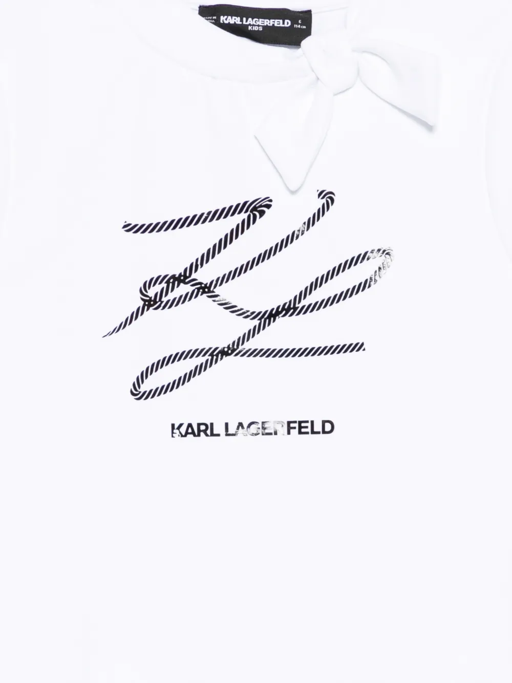 Karl Lagerfeld Kids Gestrikt T-shirt met print Wit