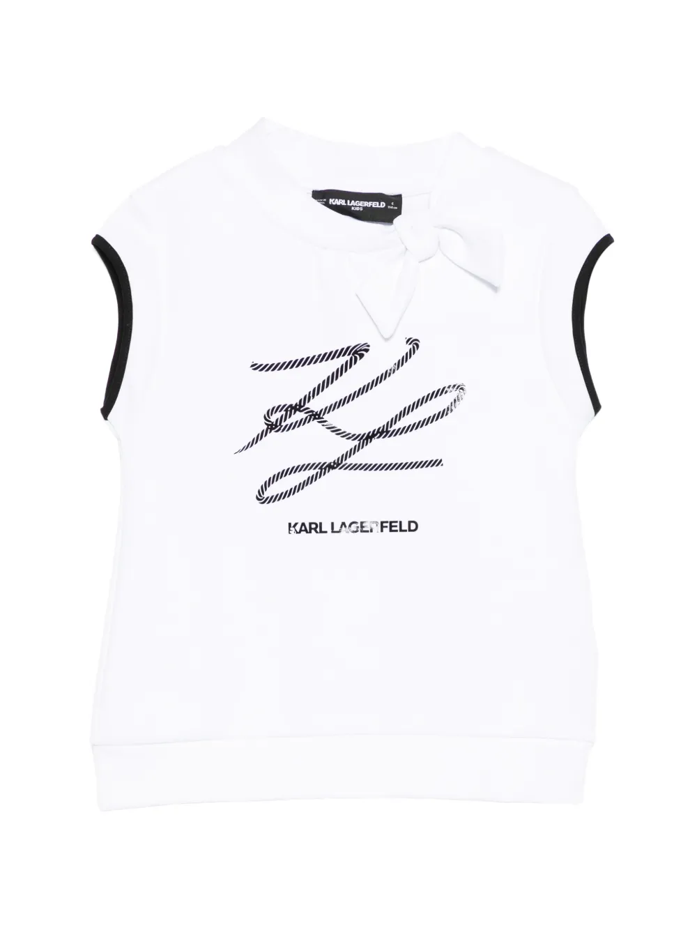 Karl Lagerfeld Kids tie graphic T-shirt - Bianco