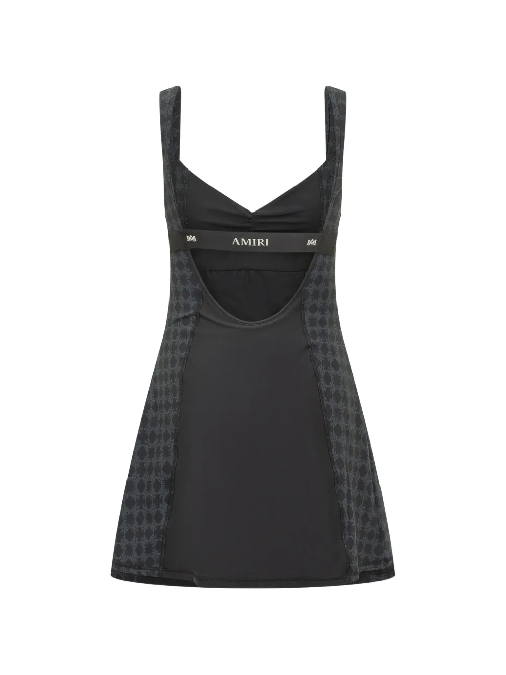  Amiri Ma Quad Patterned Mini Dress - Black 
