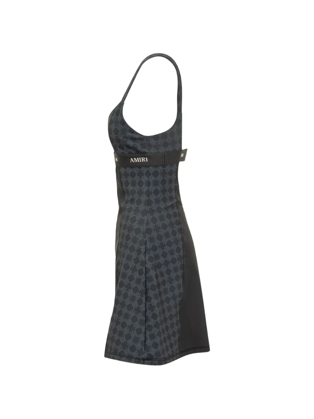  Amiri Ma Quad Patterned Mini Dress - Black 