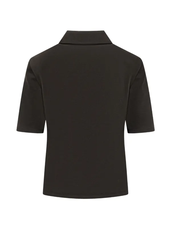 Calvin Klein short-sleeve half-zip Polo Shirt | Black | FARFETCH AO