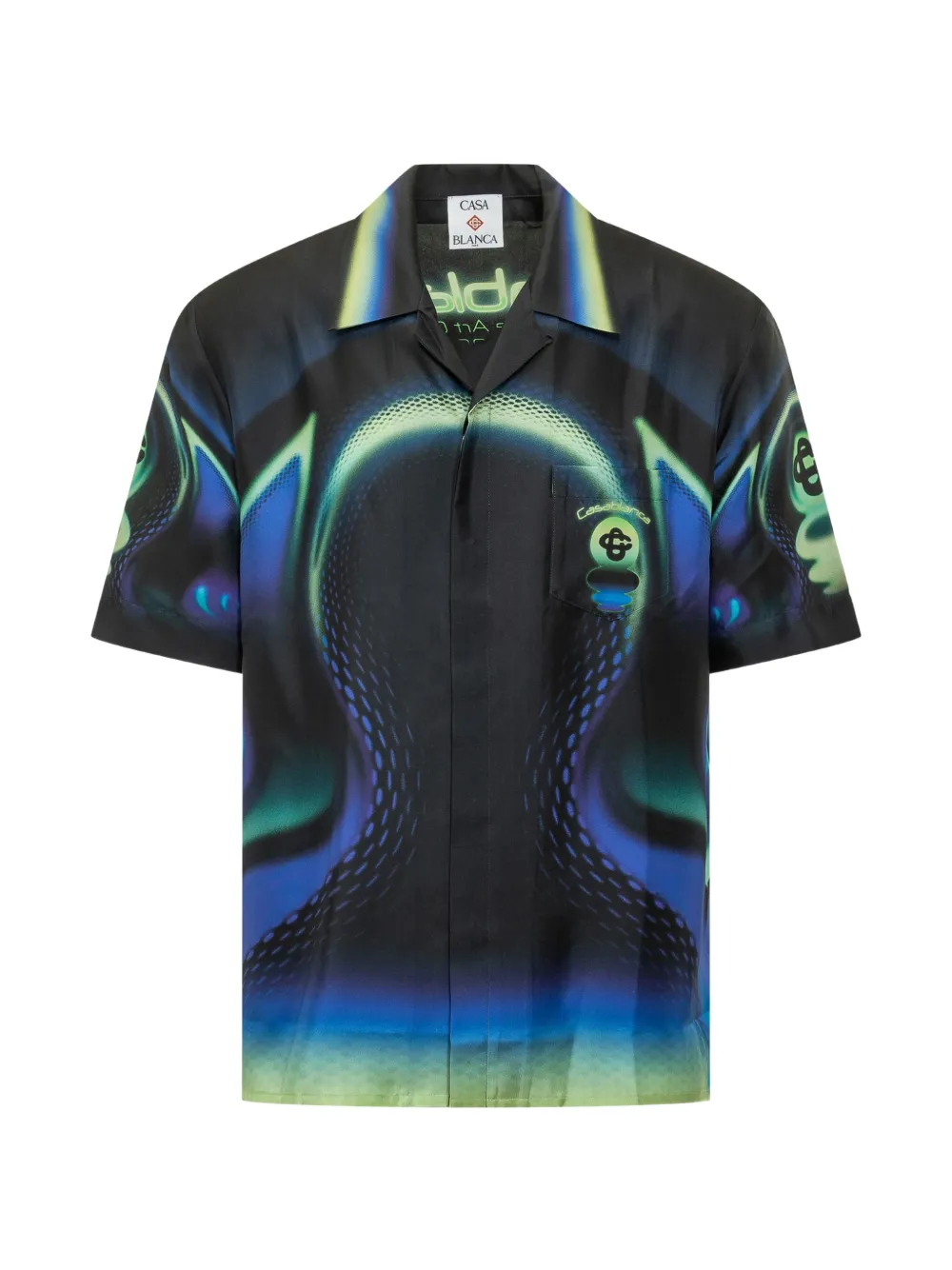 Casablanca cuban-collar shirt - Schwarz