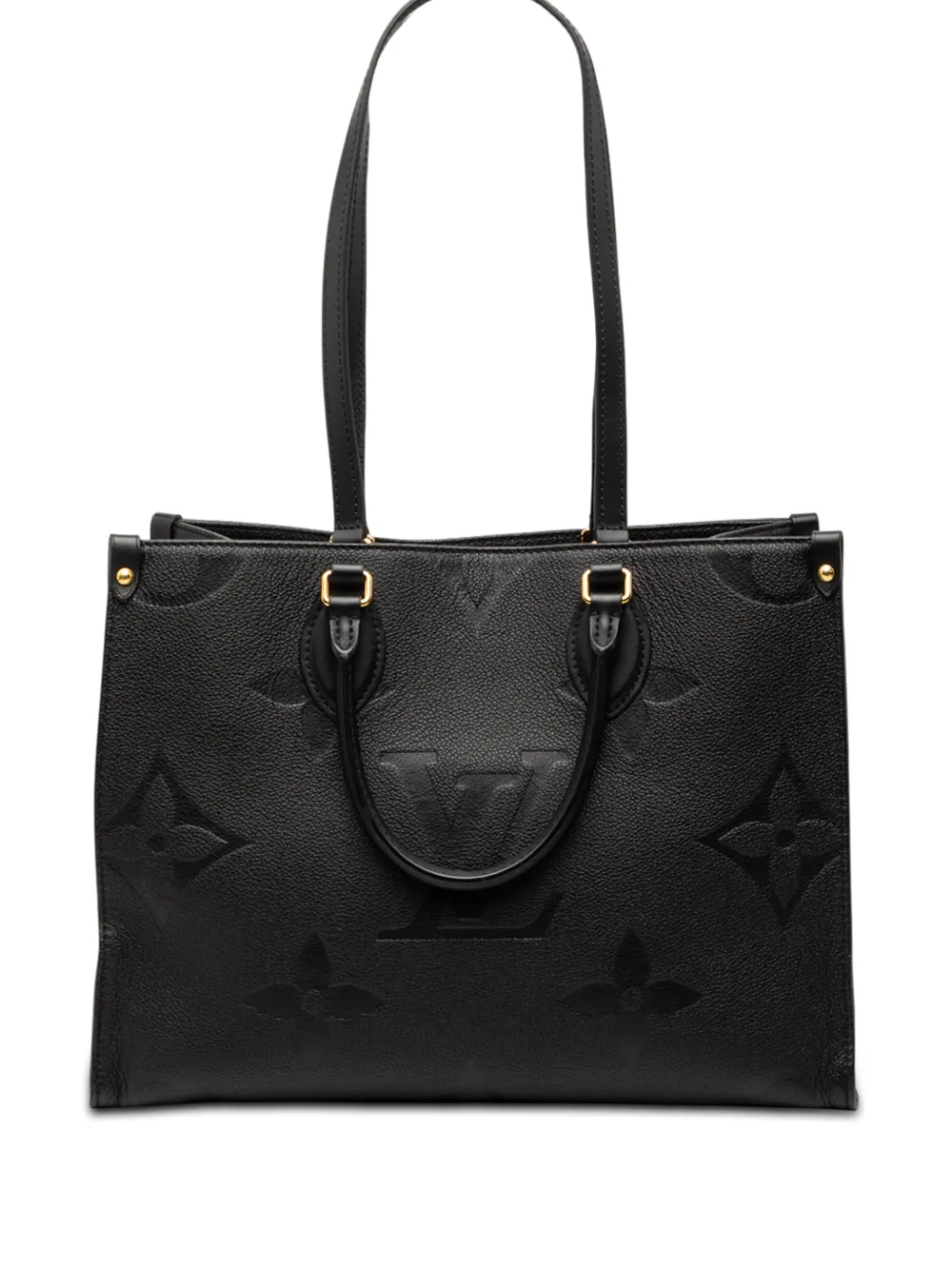 Louis Vuitton Pre-Owned Borsa a tracolla OnTheGo MM in pelle Empreinte con monogramma 2021-2025 - Nero
