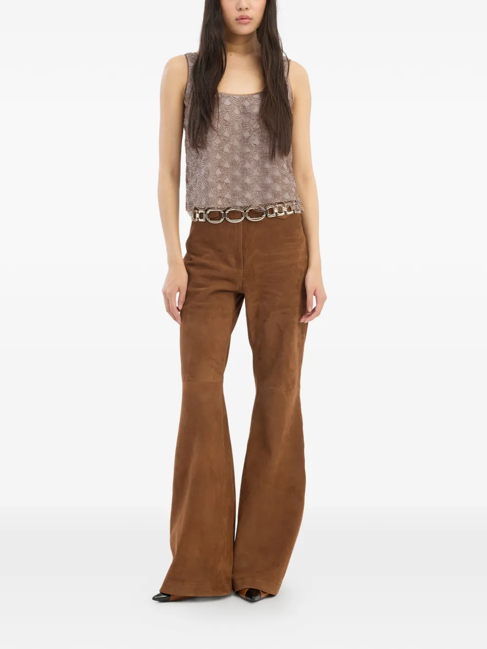  Rotate Birger Christensen Sequin-embellished Top - Grey 