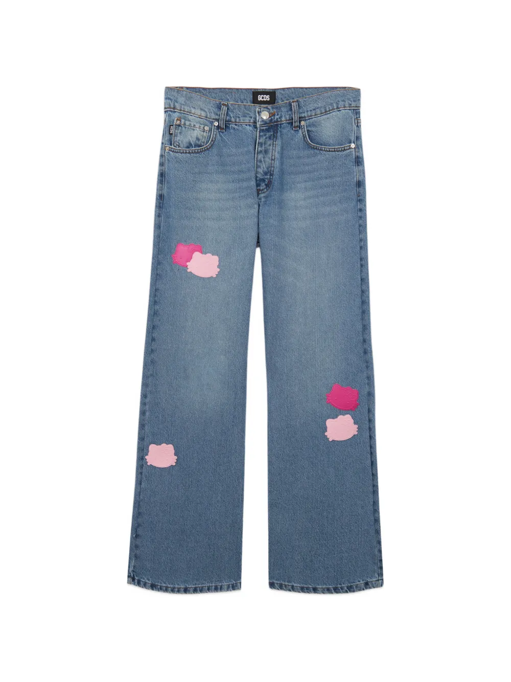 GCDS x Hello Kitty Pantaloni denim - Blu