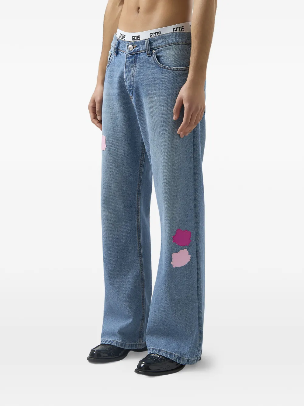 GCDS x Hello Kitty denim broek Blauw