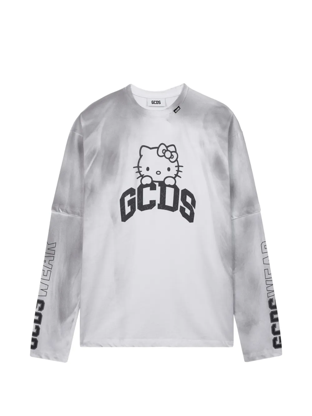 GCDS x Hello Kitty long-sleeved cotton T-shirt - Weiß