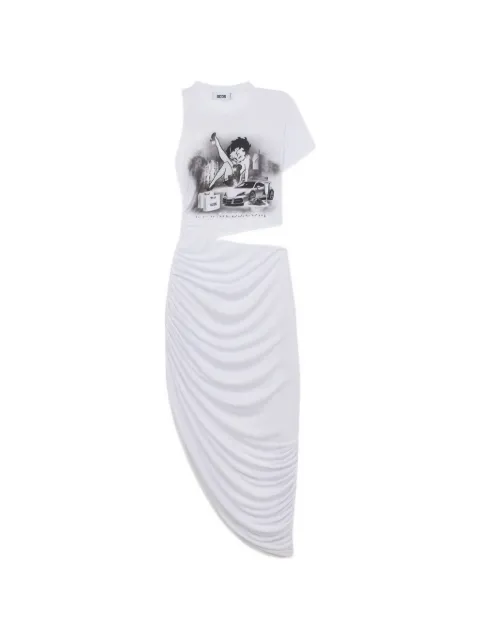 GCDS betty boop asymmetric cut-out dress