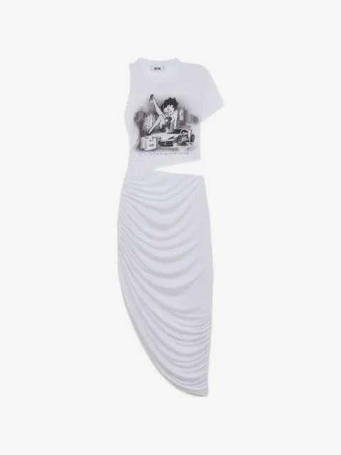 GCDS betty boop asymmetric cut-out dress