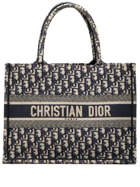 Christian Dior Pre-Owned 2021 Medium Oblique Embroidered Canvas Book tote bag