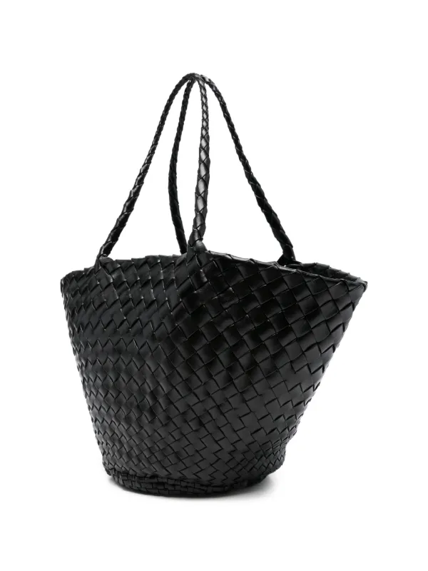 DRAGON DIFFUSION Egola Woven Braided Shoulder Bag | Black | FARFETCH