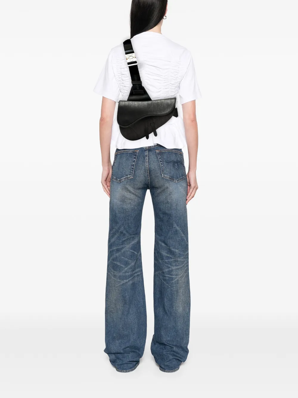 Christian Dior Pre-Owned 2022 Oblique Perforated Calfskin Galaxy Saddle Bag crossbody bag | Pre-Owned | Image 2