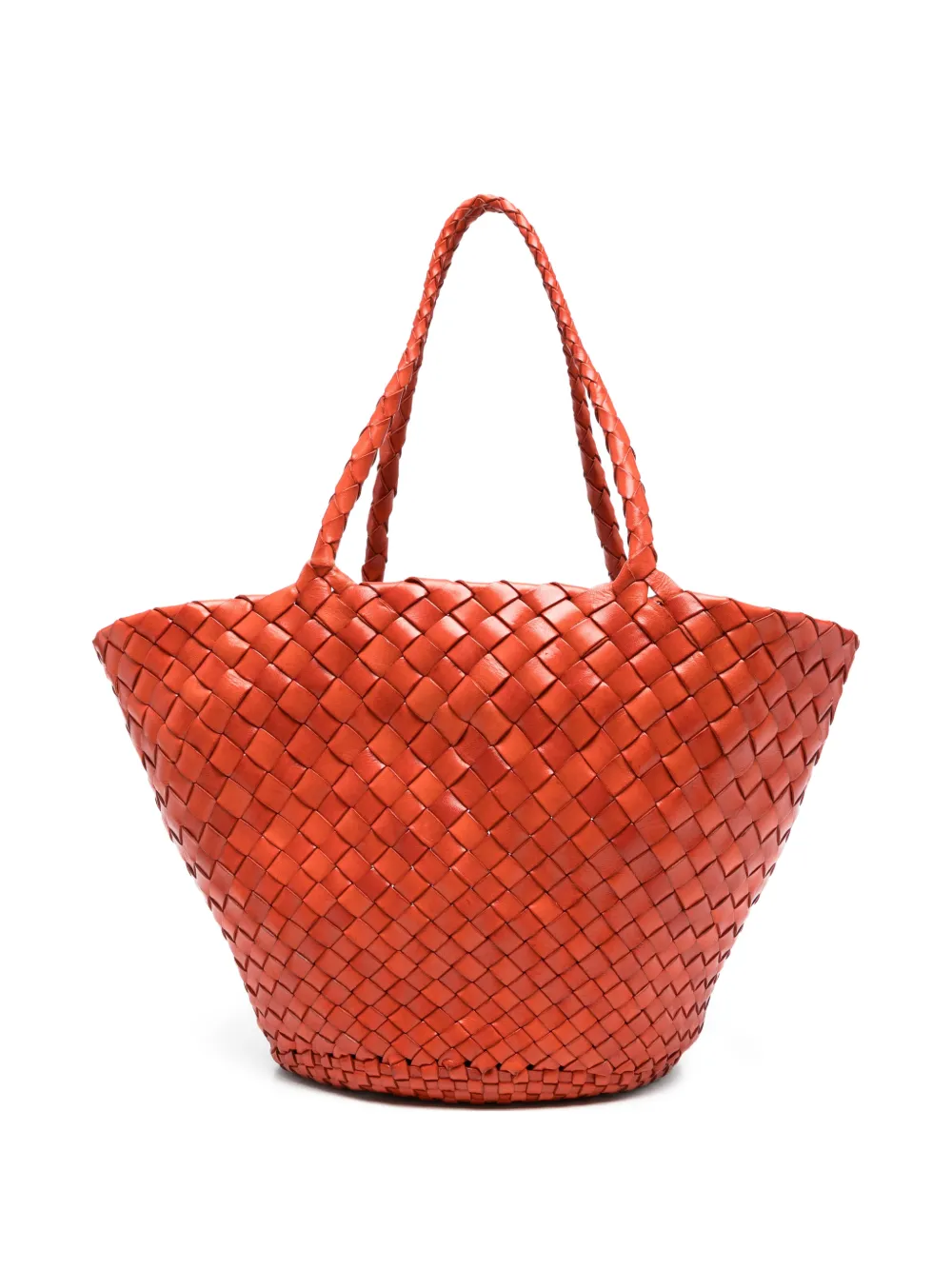 DRAGON DIFFUSION Egola woven tote bag - Arancione