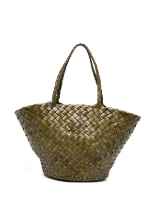 DRAGON DIFFUSION Egola Woven Tote Bag | Green | FARFETCH