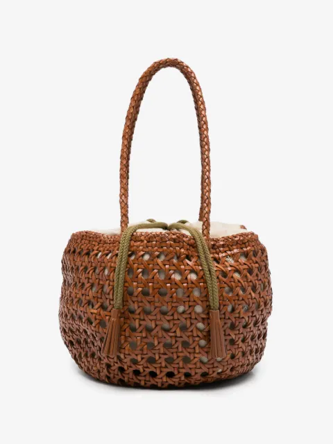 DRAGON DIFFUSION small Juventus braided bucket bag