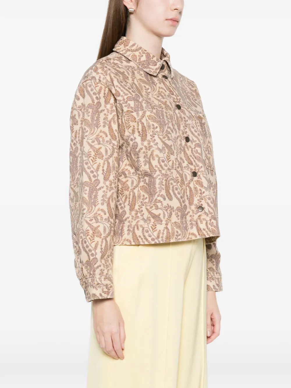 Ba&Sh Tullia katoenen jack met paisley Beige