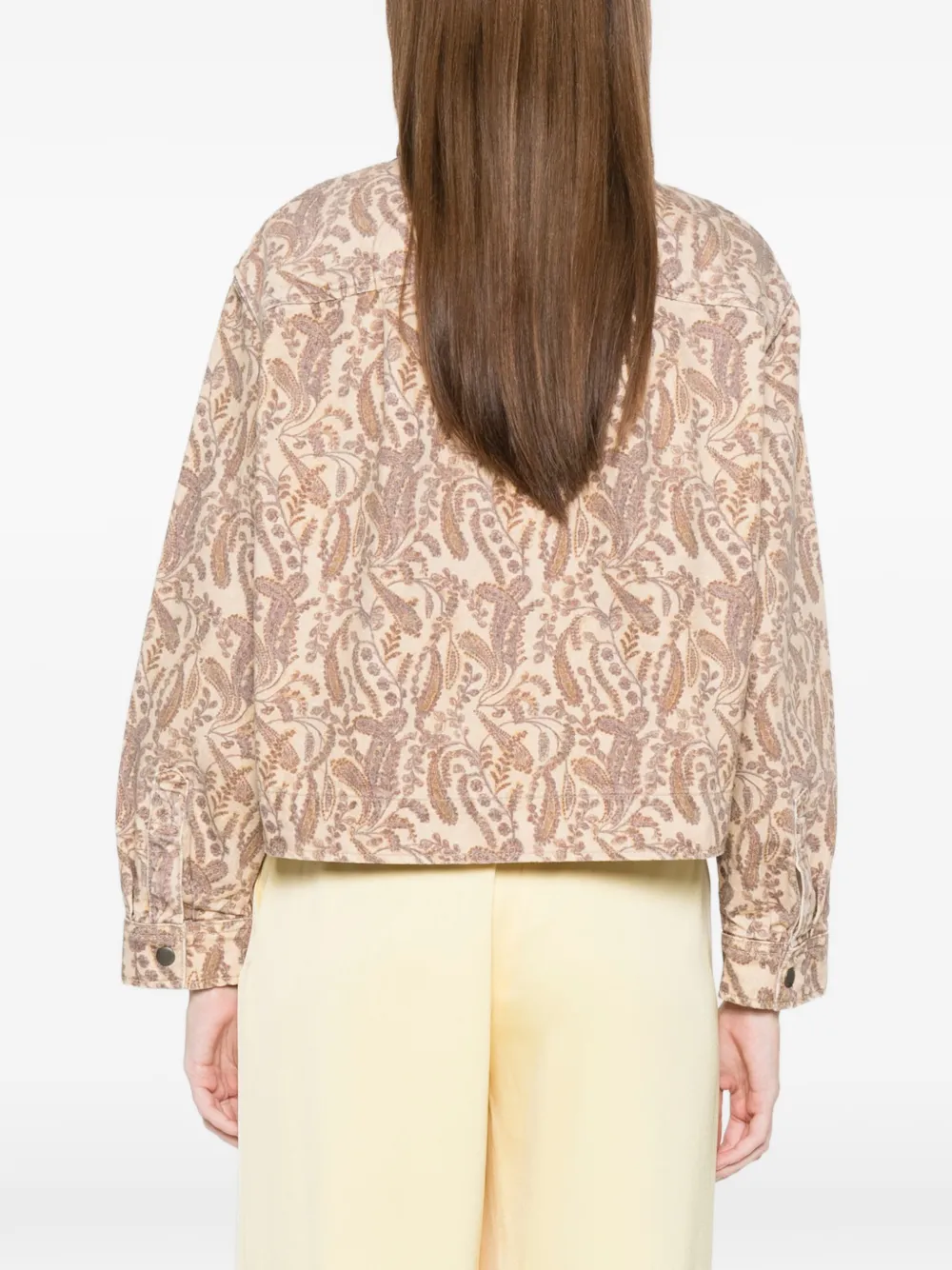 Ba&Sh Tullia katoenen jack met paisley Beige