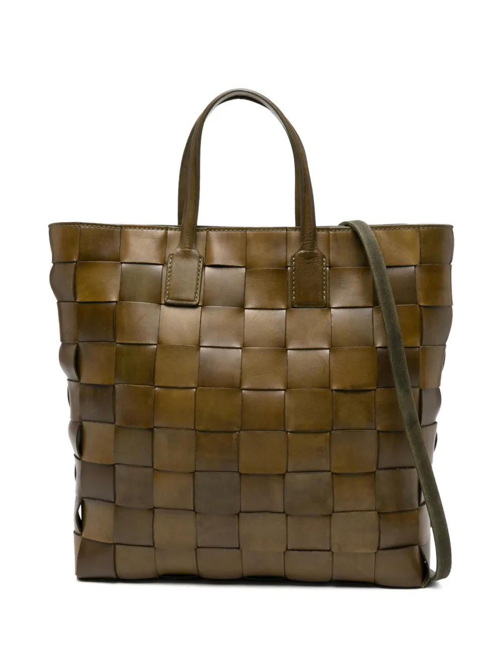DRAGON DIFFUSION medium Pino woven tote bag - Verde