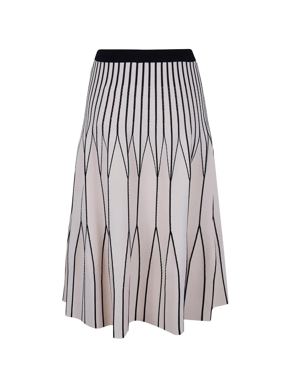 Elisabetta Franchi Tweekleurige gebreide rok Beige