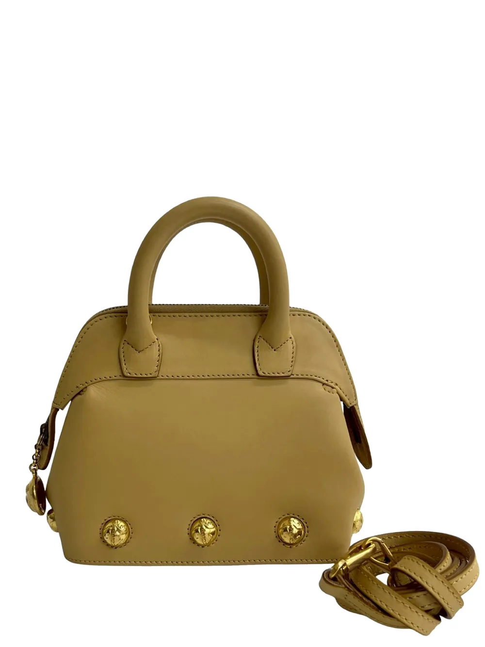 Ferragamo Pre-Owned 2010-2026 Mini Studded Leather satchel - Marrone