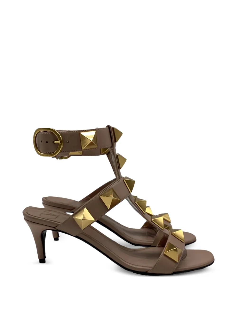 Valentino Garavani Pre-Owned roman stud ankle strap heels - Toni neutri