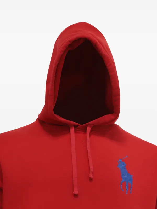 Ralph Lauren Vintage Big Pony Fleece Hoodie | Red | FARFETCH PH