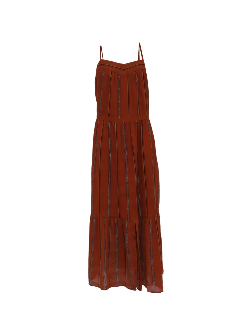 Ba&Sh Kyo tiered stripe dress - Arancione