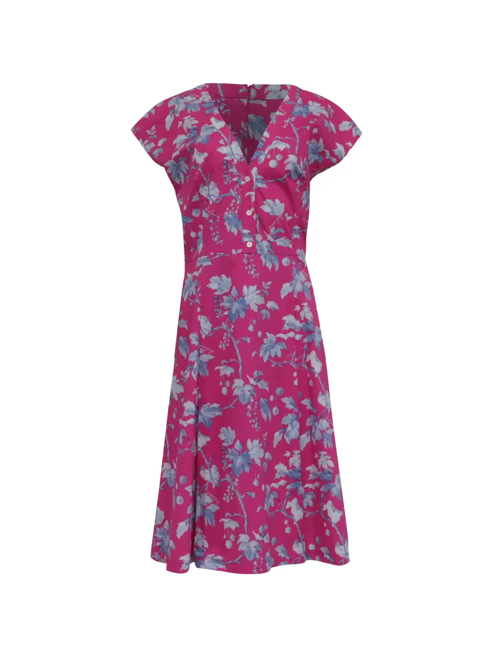 Carolina Herrera Vintage leaf print stretch dress - Rosa