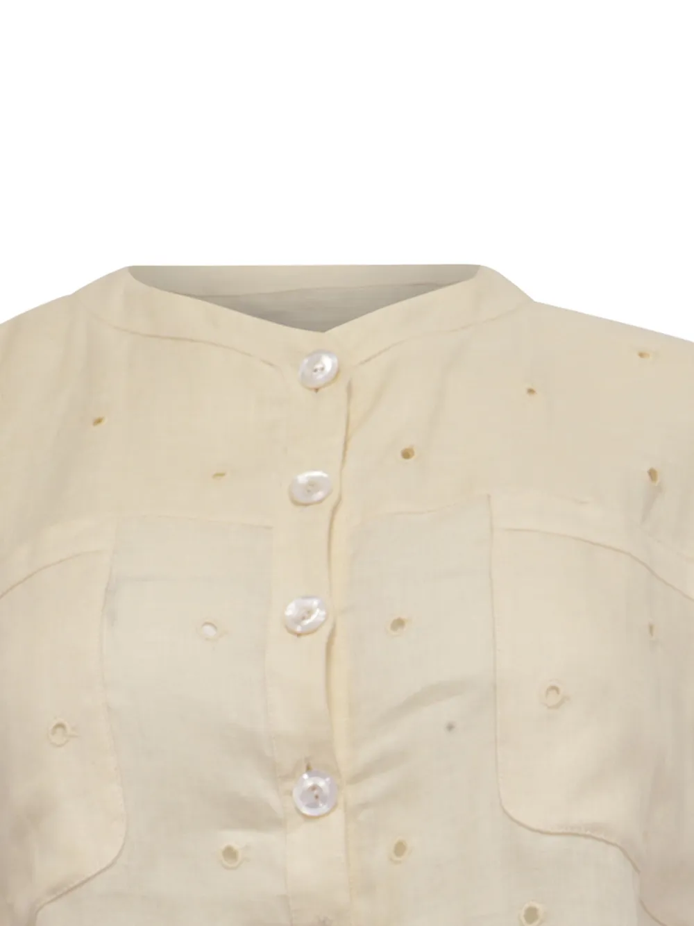 Button-Down Eyelet Shirt