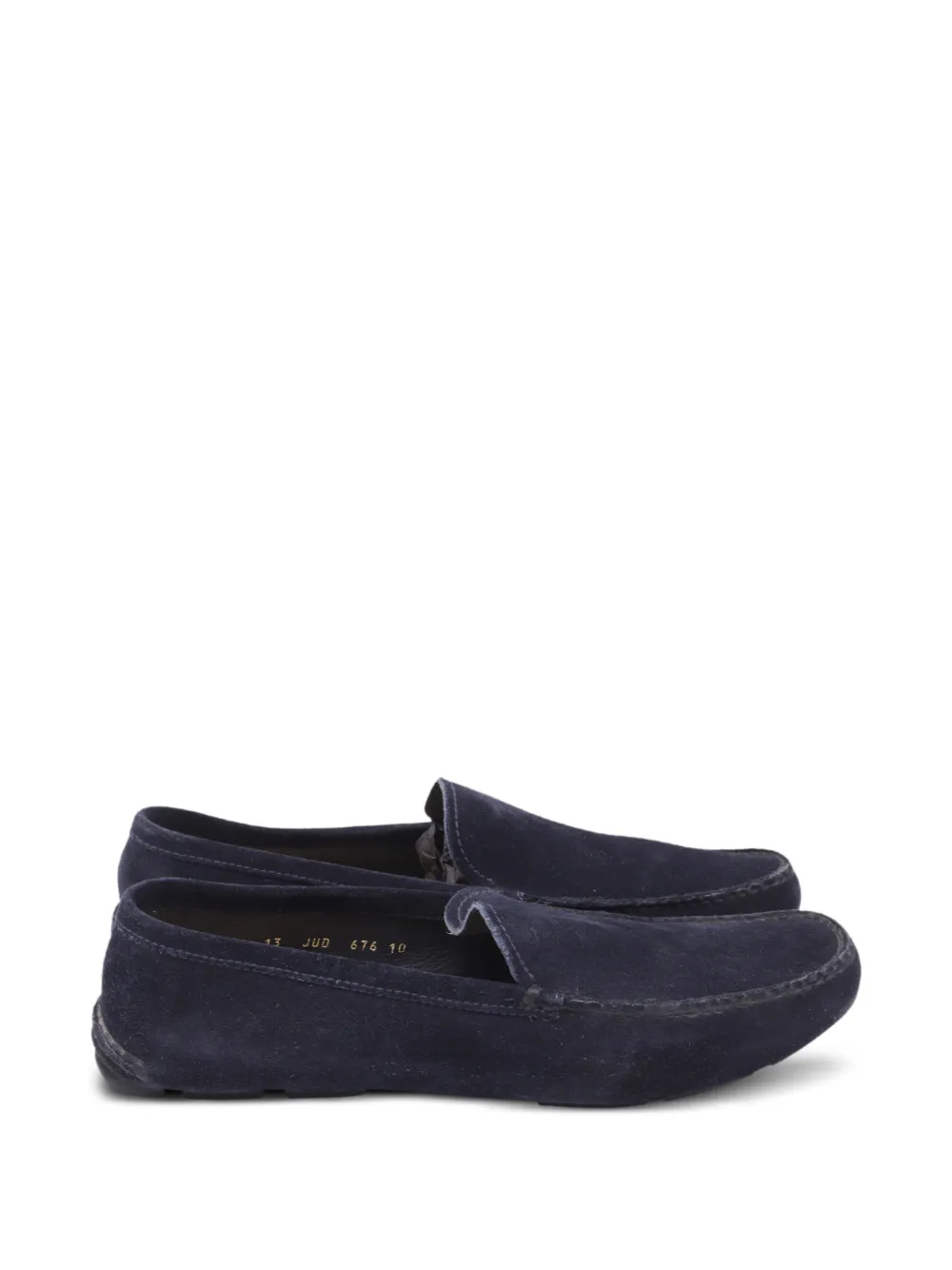 Jil Sander Pre-Owned vintage suede slip-on shoes - Blu