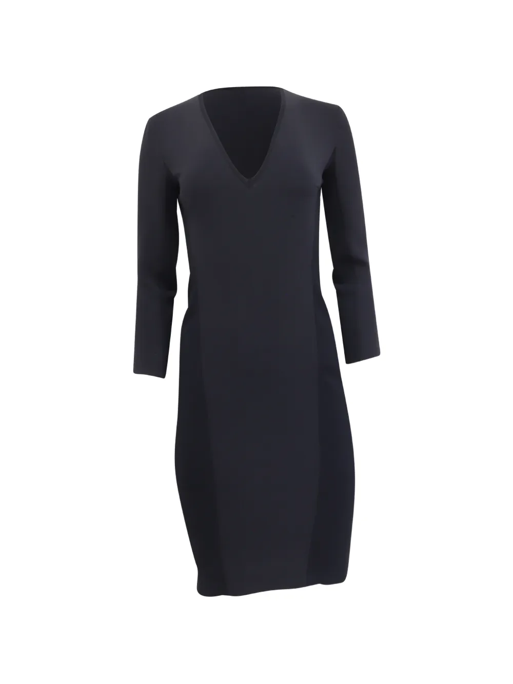 Max Mara V-neck long-sleeve fitted dress - Blu