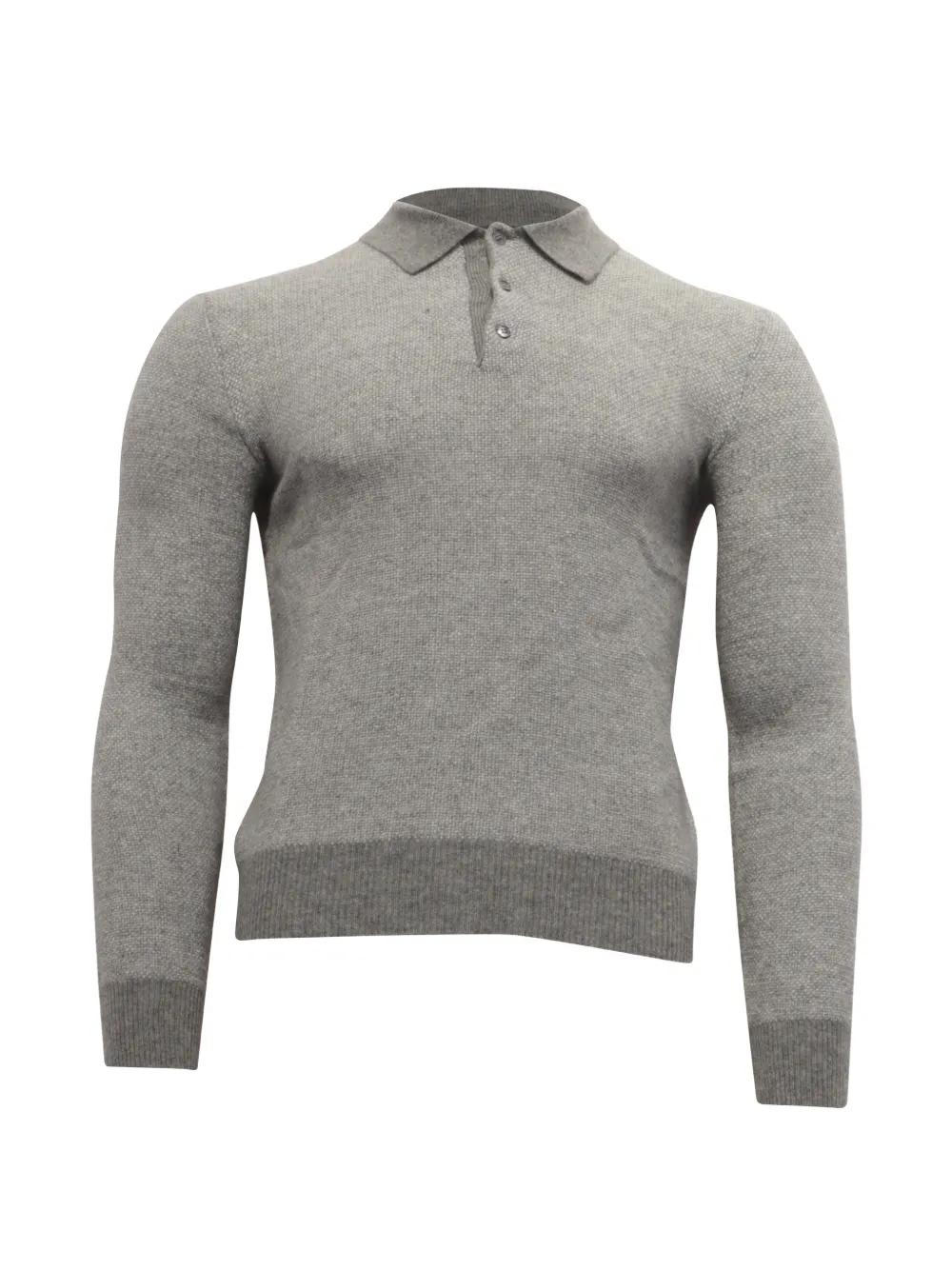 Ralph Lauren Vintage cashmere buttoned polo shirt - Grigio