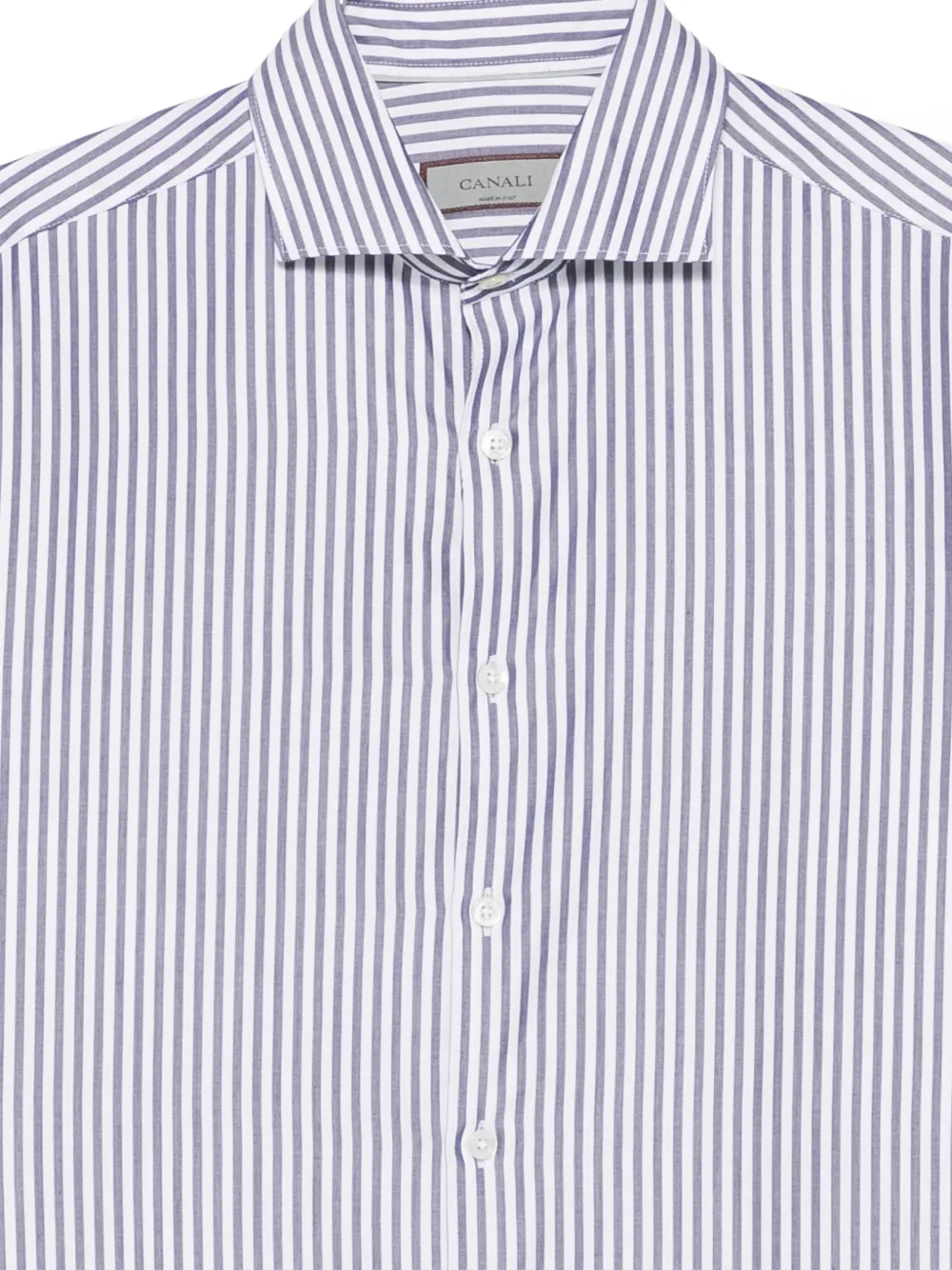 Canali Gestreept overhemd Wit