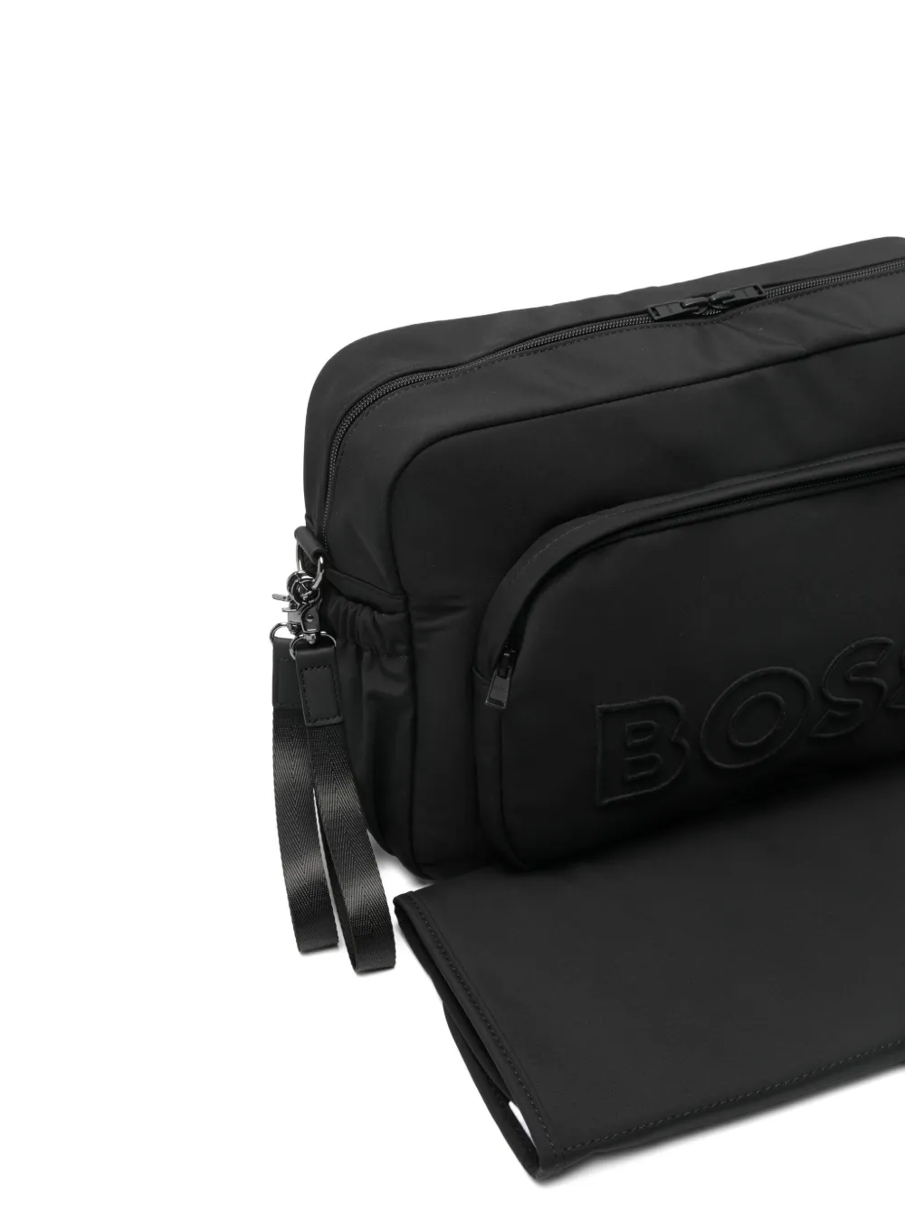 BOSS Kidswear Luiertas met reliëf Zwart