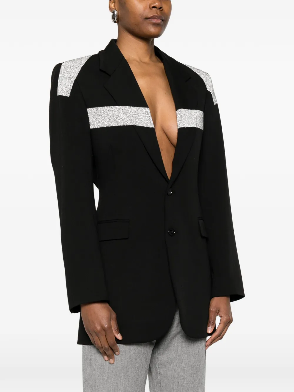  Coperni Embellished Single-breasted Blazer - Black 