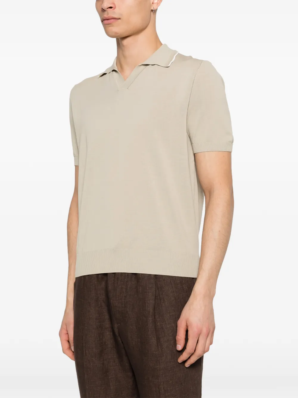  Canali V-neck T-shirt - Neutrals 